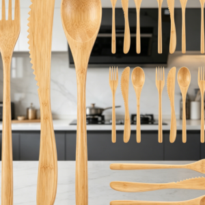 Wooden Cutlery Set (Spoon, Fork, Knife) For Daily Dining