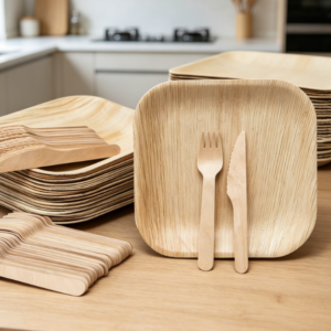 Eco-Friendly Palm Leaf Tableware Set For Parties (Disposable)